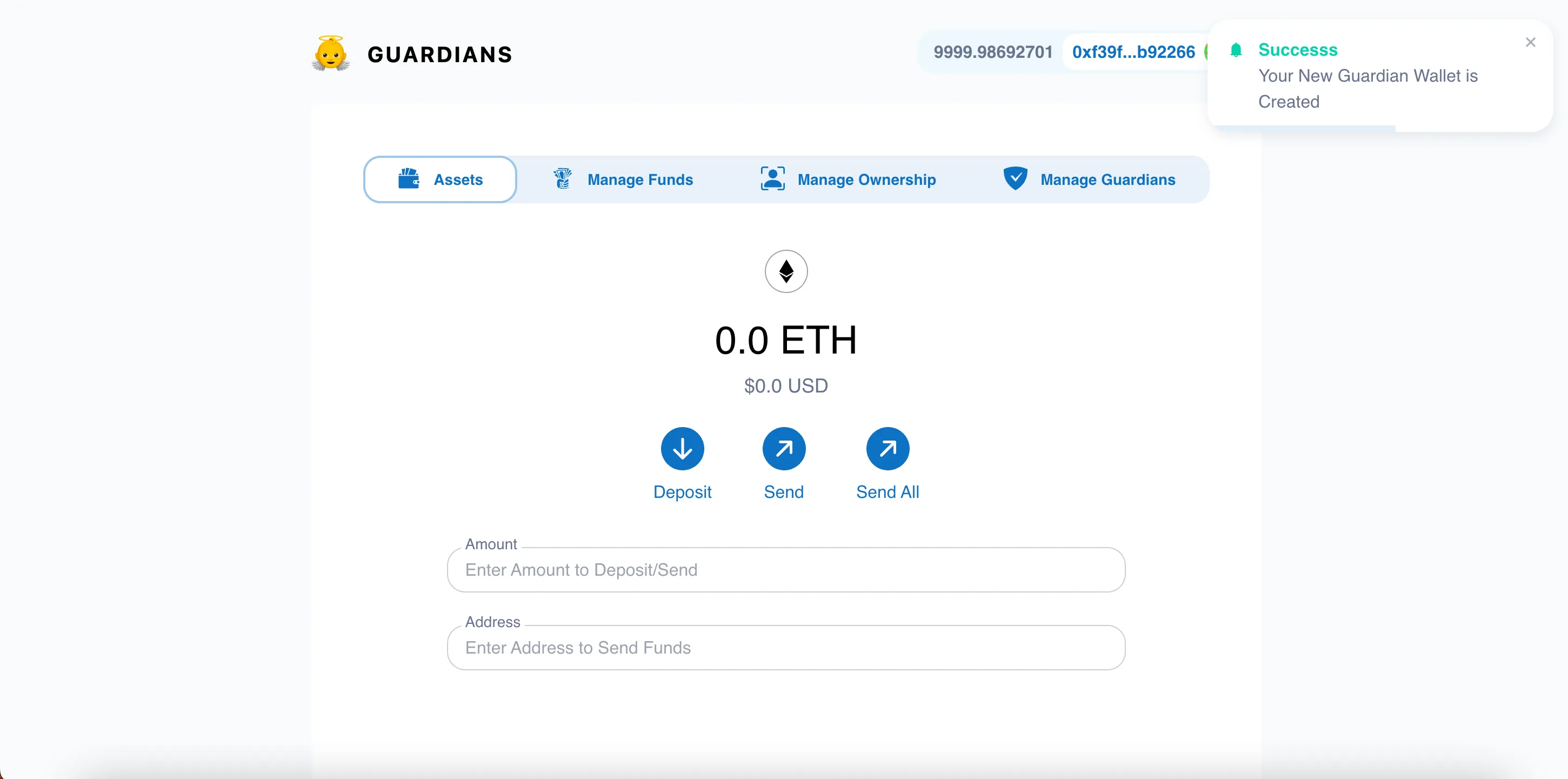 Guardian Social Recovery Wallet