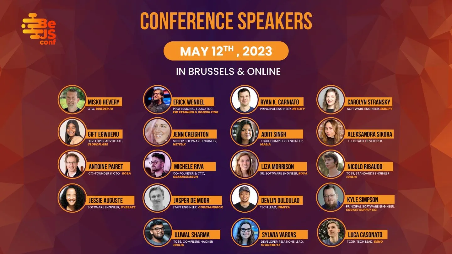 BeJS conf 23 speakers