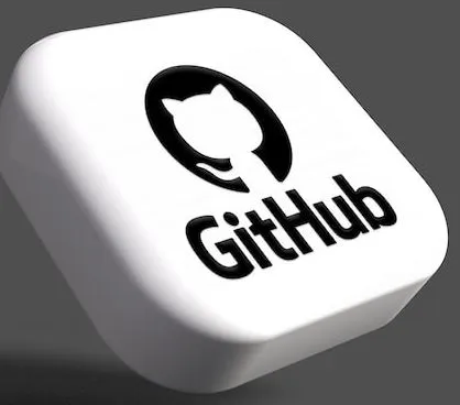 a white dice with a black github logo on it