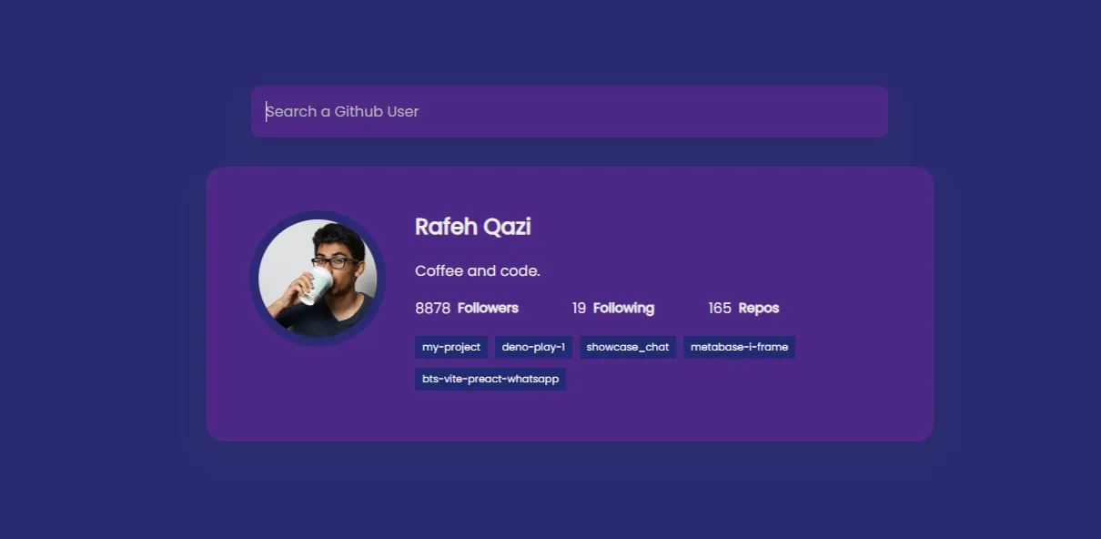 github profile search