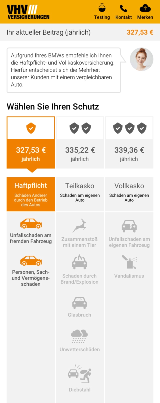 VHV Mobile Screenshot